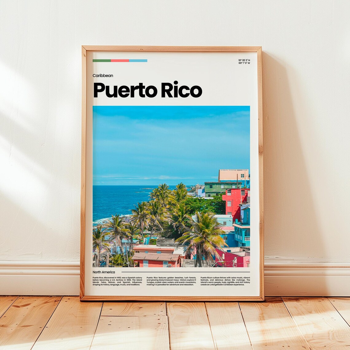 Puerto Rico Poster Print Photo Caribbean Travel Gift