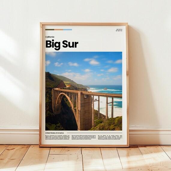Big Sur Poster Print Photo Wall Art Travel Gift