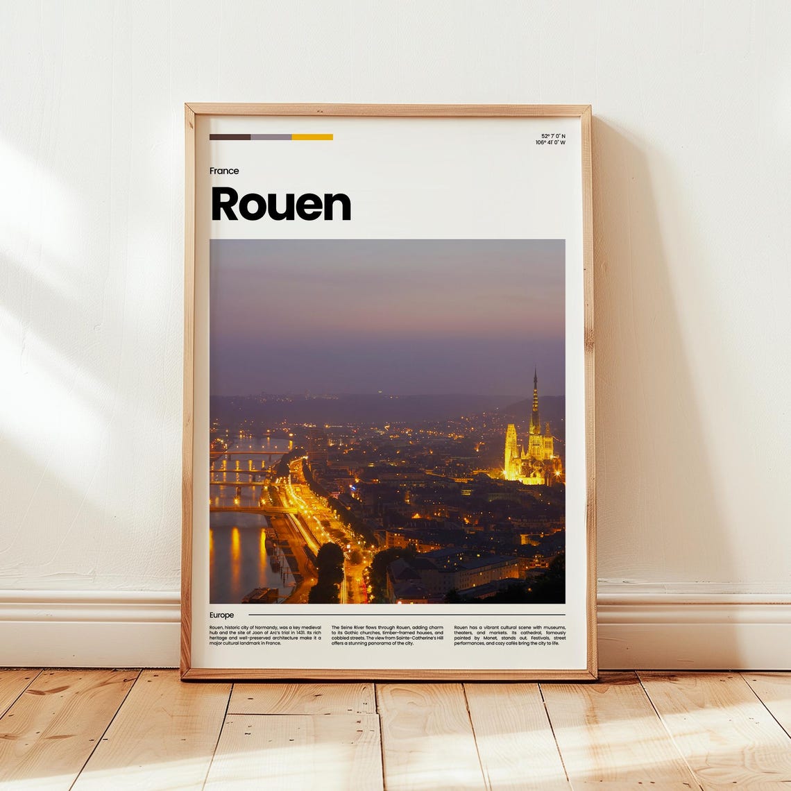Rouen Poster Print Photo Wall Art France Travel Gift