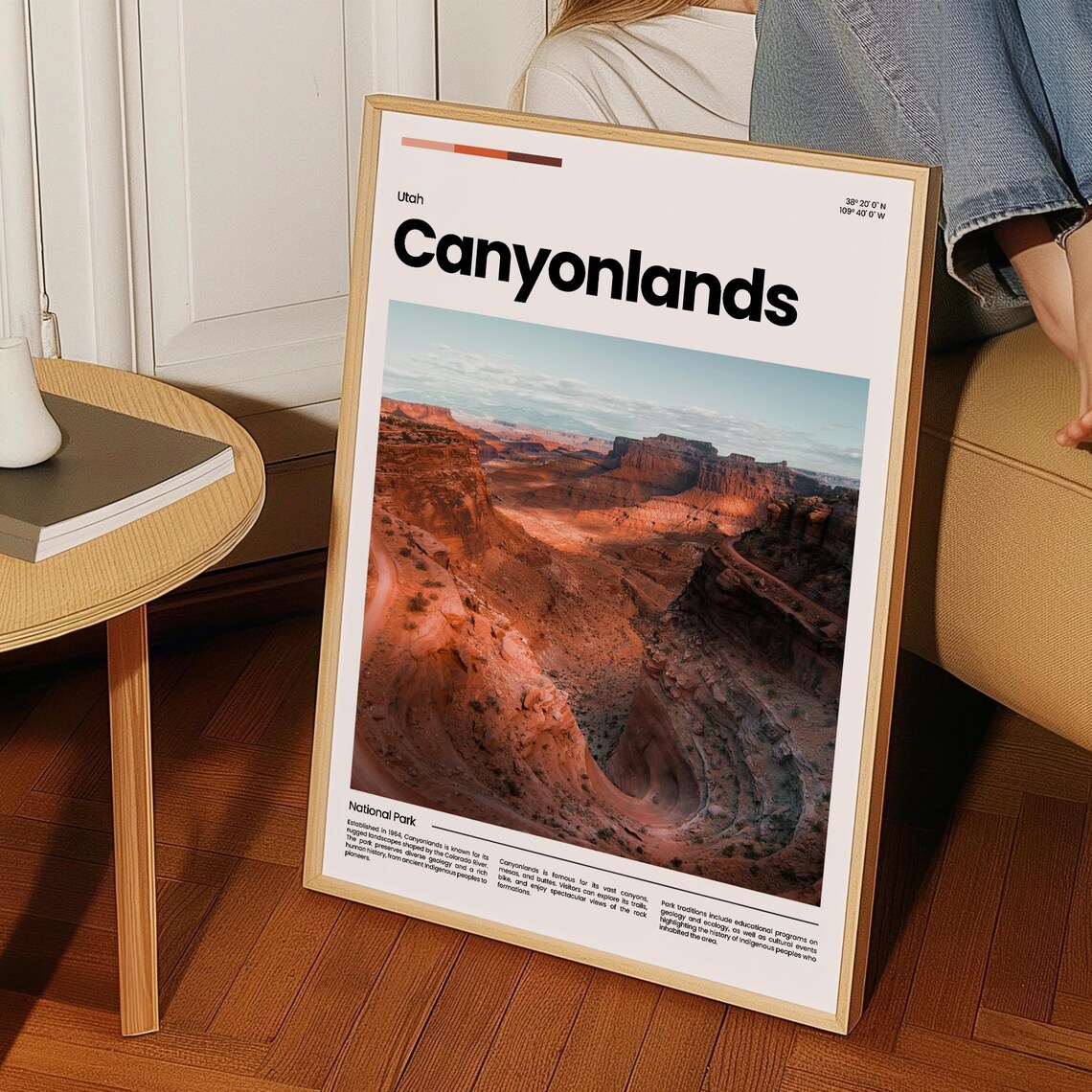 Canyonlands Red Rock Canyon Mesas Buttes Utah National Park Poster - Image 3