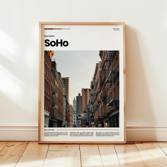Soho Poster Print Photo Wall Art New York Travel Gift
