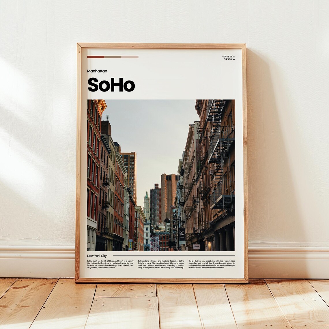 Soho Poster Print Photo Wall Art New York Travel Gift