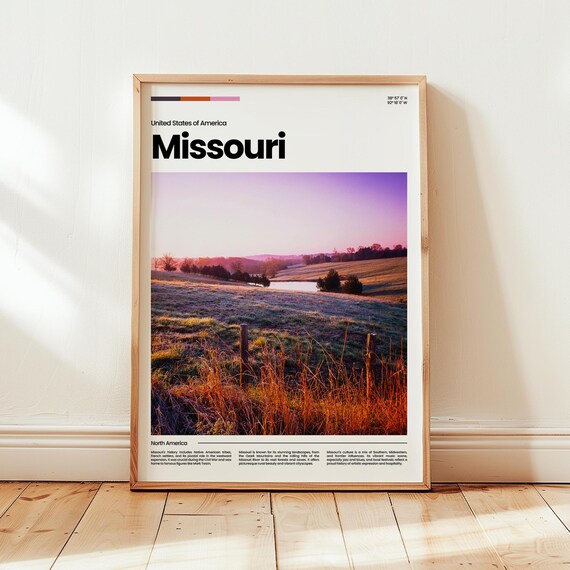 Missouri Poster Print Photo Wall Art United States Travel Gift