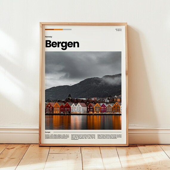 Bergen Poster Print Photo Wall Art Norway Travel Gift