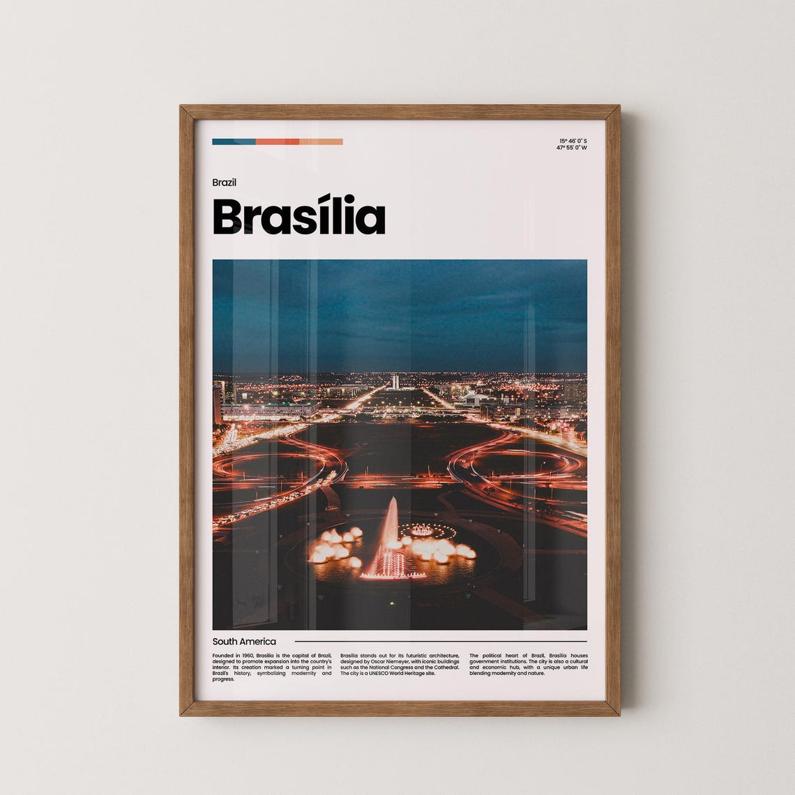 Brasilia Travel Poster Brasilia Poster Brasilia Photo Poster Brasilia Art Print South America Poster Travel Poster Print Travel Gift