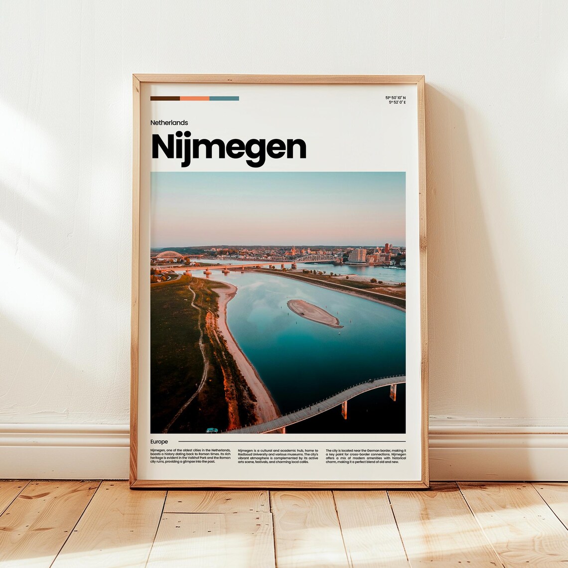 Nijmegen Poster Print Photo Wall Art Netherlands Travel Gift