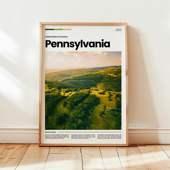 Pennsylvania Poster Print Photo United States Travel Gift