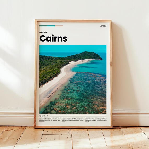 Cairns Travel Poster, Australia Gift