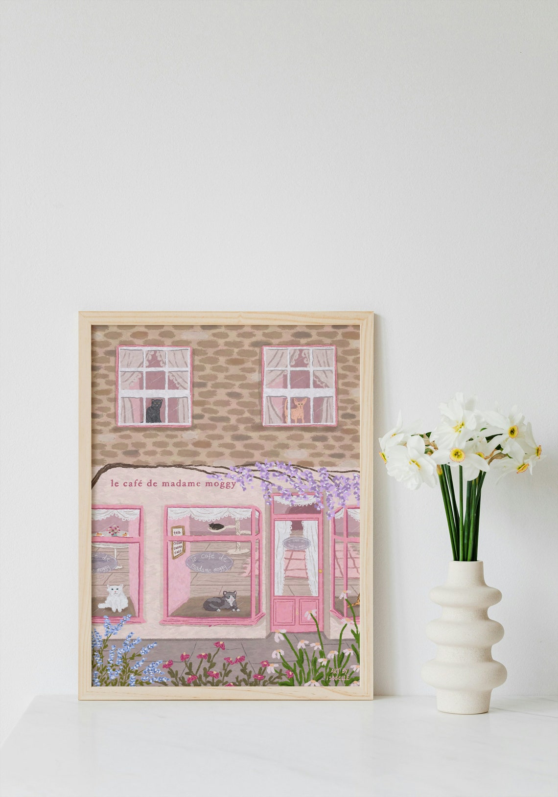 Cat Cafe - Traditional Travel Poster - Image 2