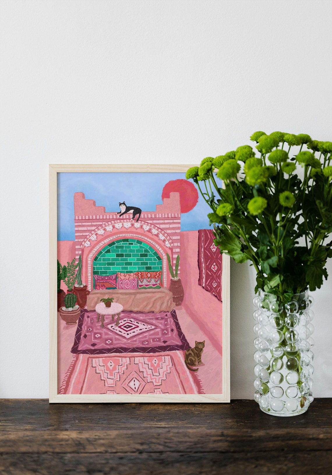 Moroccan Coutyard Travel Poster - Image 4