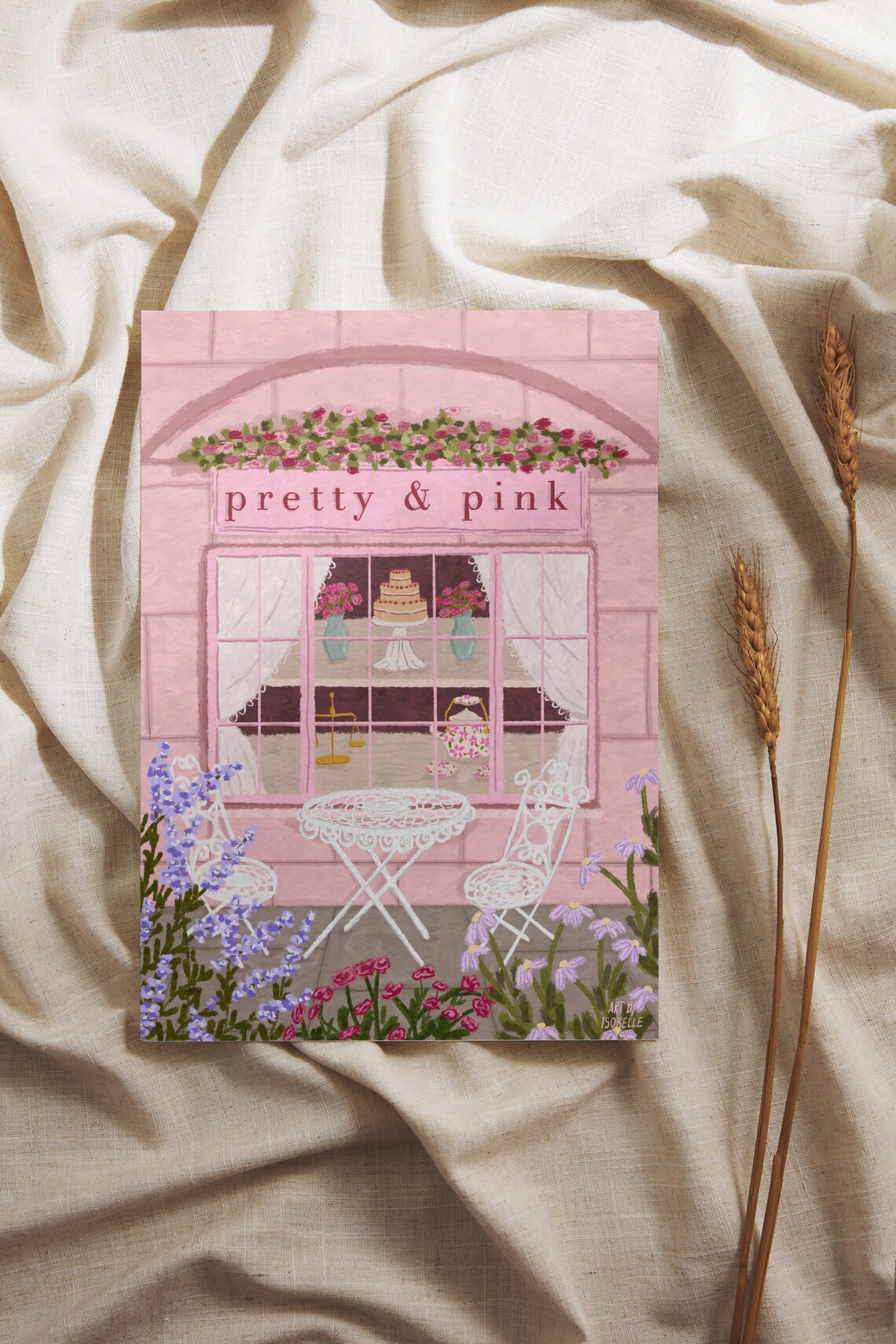 Pretty Pink Café Coffee Shop, Kitchen Wall Art - Image 5