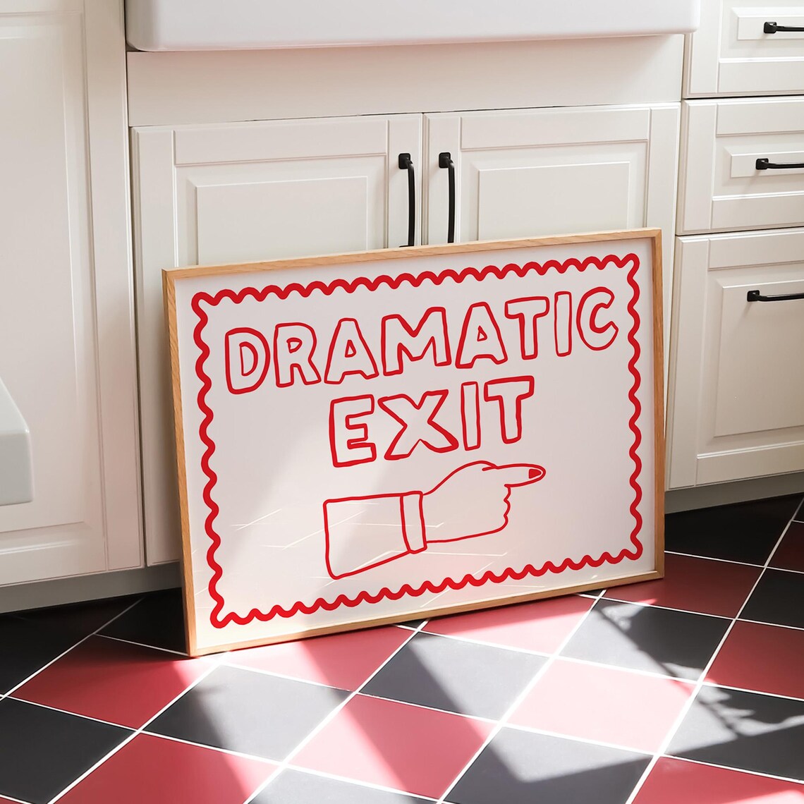 Dramatic Exit Funny Typography Art Print
