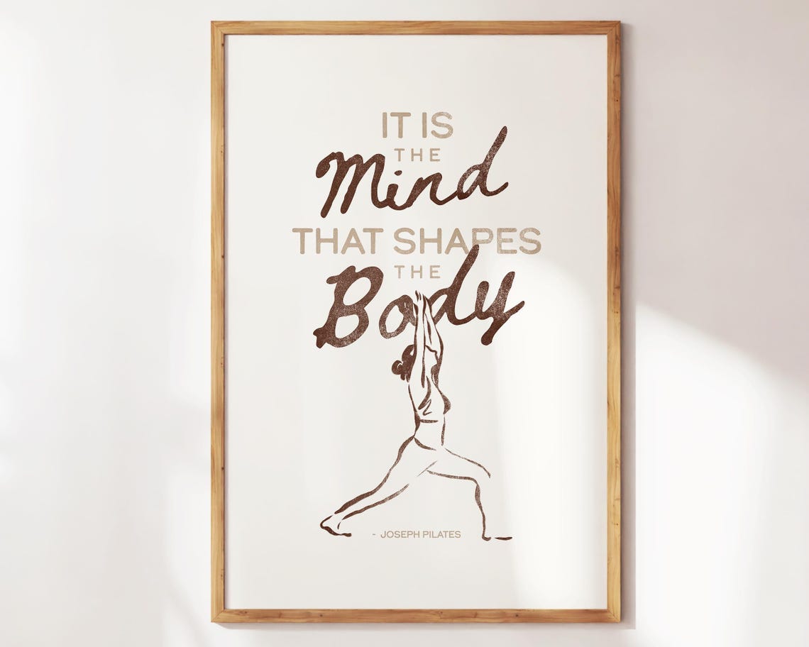 Joseph Pilates Print Wall Art Studio Decor Gift For Lovers Teachers Trendy Gym Poster Quotes