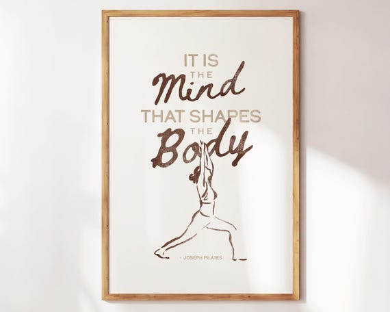 Joseph Pilates Print Wall Art Studio Decor Gift For Lovers Teachers Trendy Gym Poster Quotes
