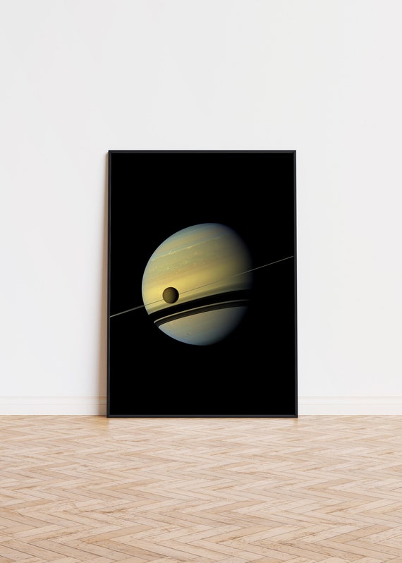 Saturns Moon Poster Wall Art Trendy Galaxie