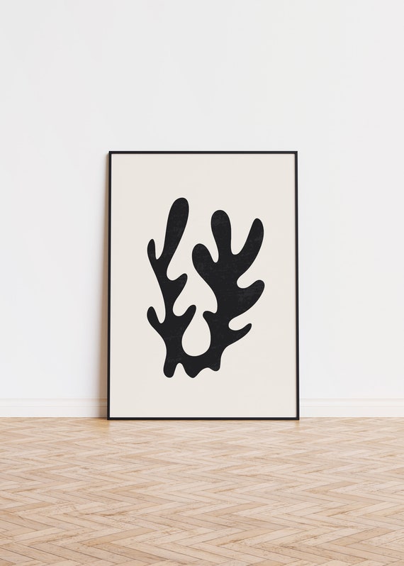 Black Coral Poster Wall Art Printed