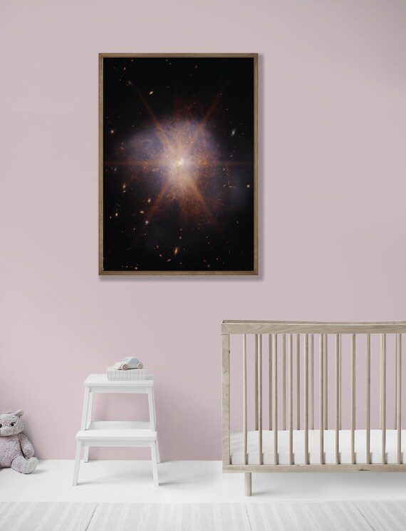 Arp 220 Galaxy Merging Cosmic Starburst Deep Space Photography Poster