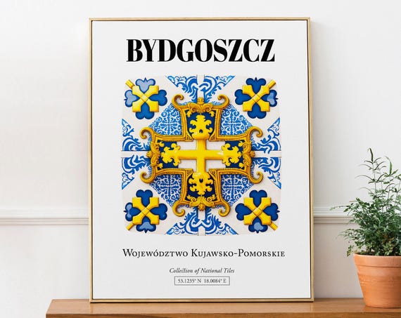 Bydgoszcz Traditional Tile Pattern Art Print