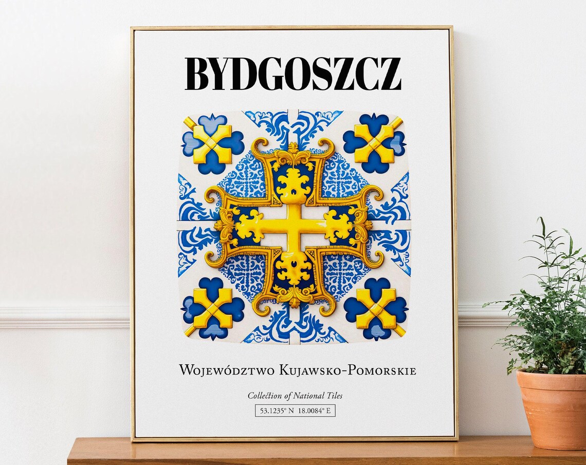 Bydgoszcz Traditional Tile Pattern Art Print