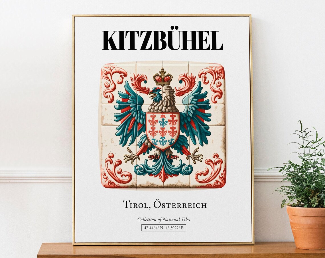 Kitzbhel Tirol Austria Traditional Tile Pattern Art Print