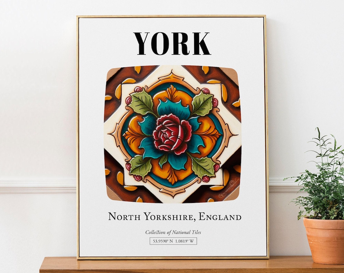 York Tile Pattern English History Art Print