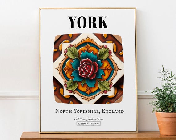 York Tile Pattern English History Art Print