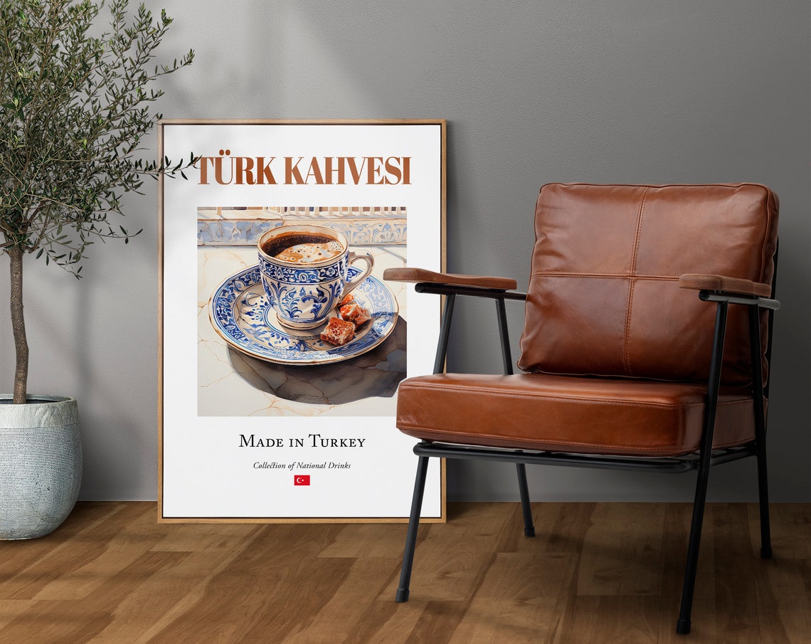 Trk Kahvesi On Maiolica Tile, Turkish Beverage Poster - Image 4