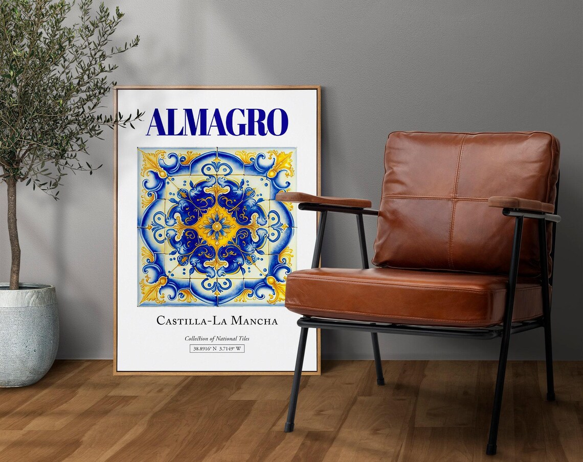 Almagro Castillala Mancha Spain Minimalist Travel Poster