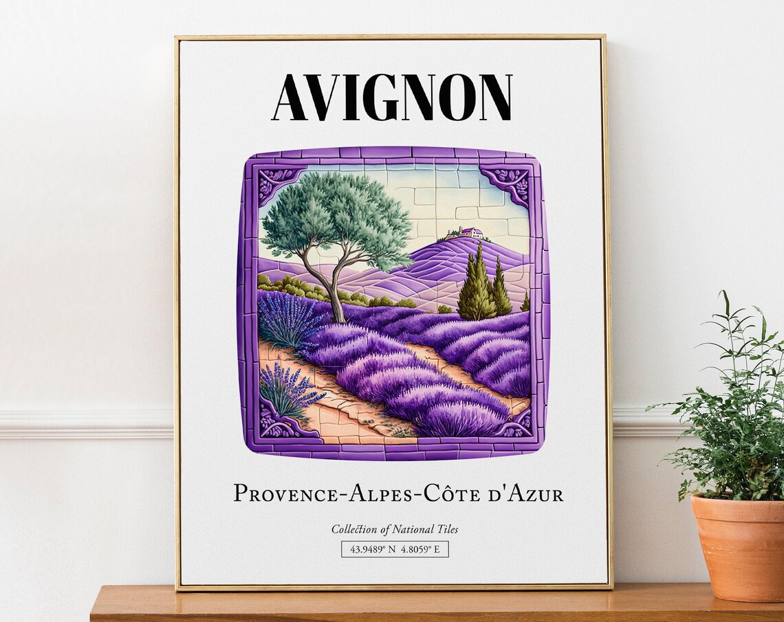 Avignon Provence-Alpes-Côte D'Azur Travel Poster