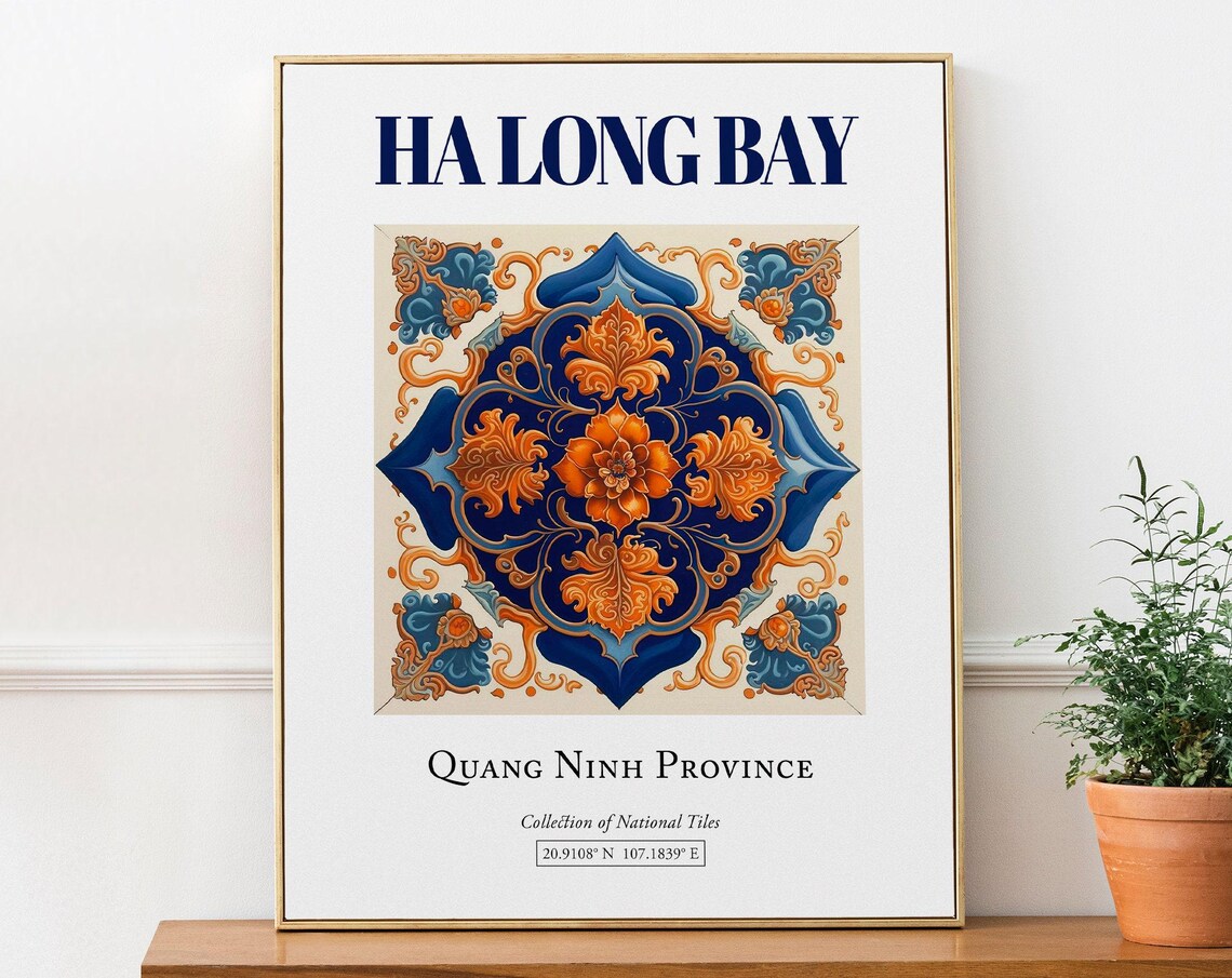 Ha Long Bay Vietnam Travel Poster, Bedroom Decor