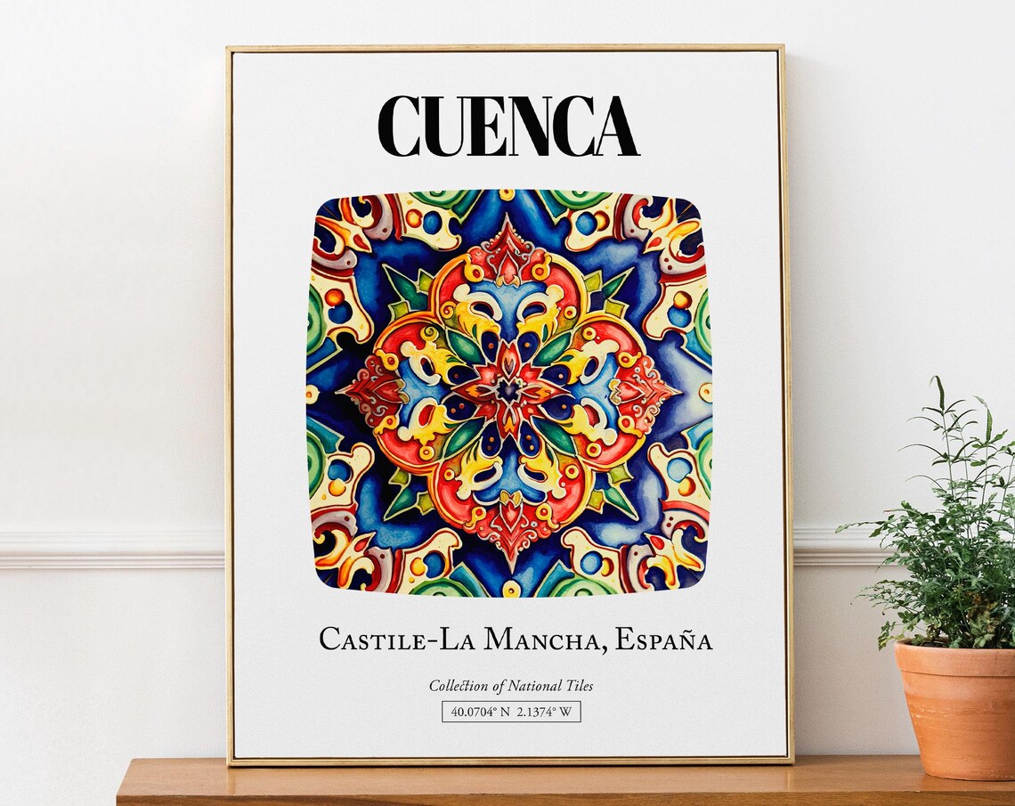 Cuenca Castile-La Mancha Spain Tile Pattern Art Print