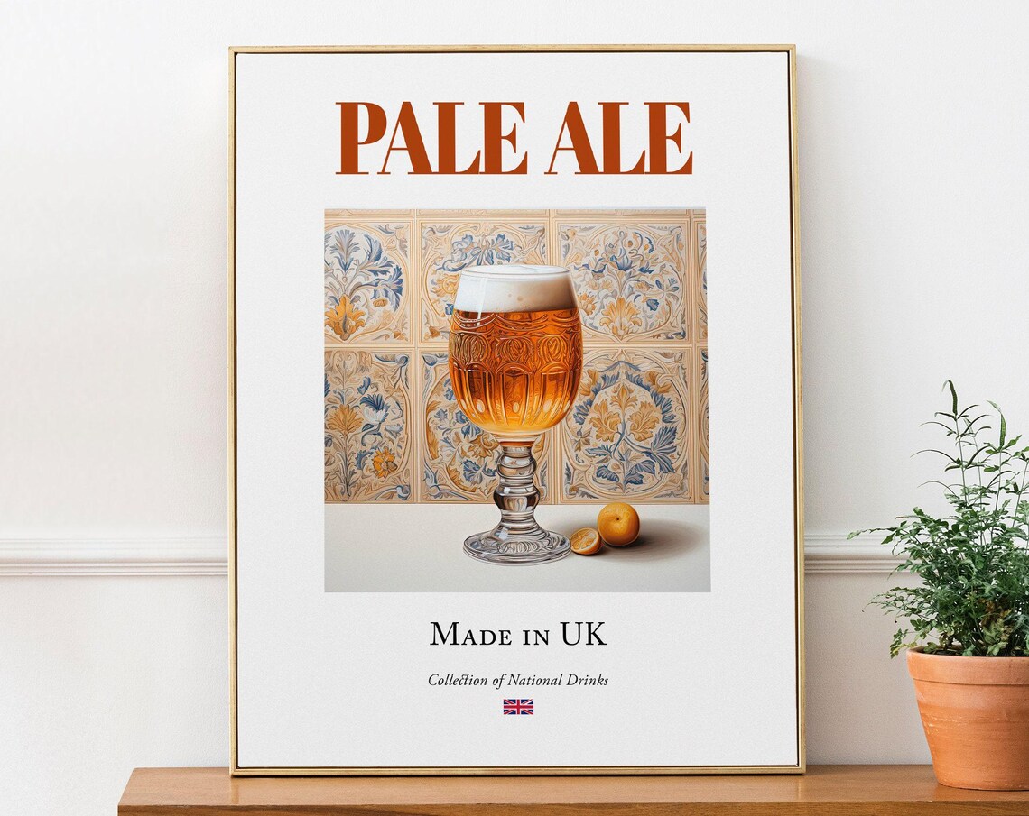Pale Ale On Maiolica Tile, Beverage Art Print