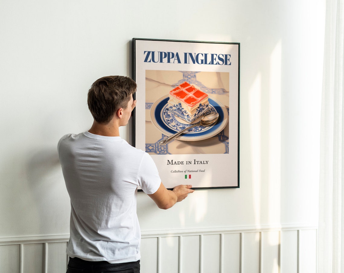 Zuppa Inglese on Maiolica Tile Plate Art Print - Image 3