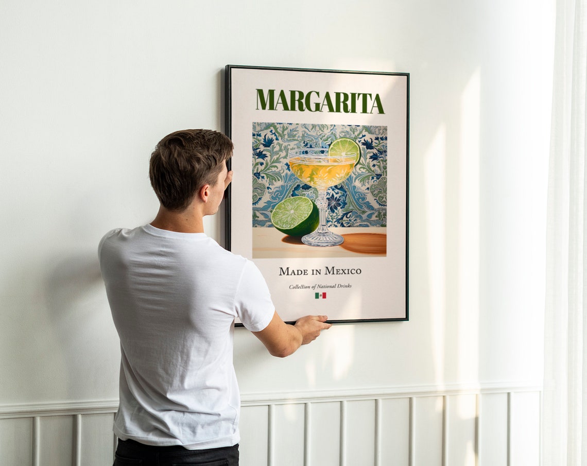 Margarita on Maiolica Tile, Traditional Mexican Art Print - Image 2