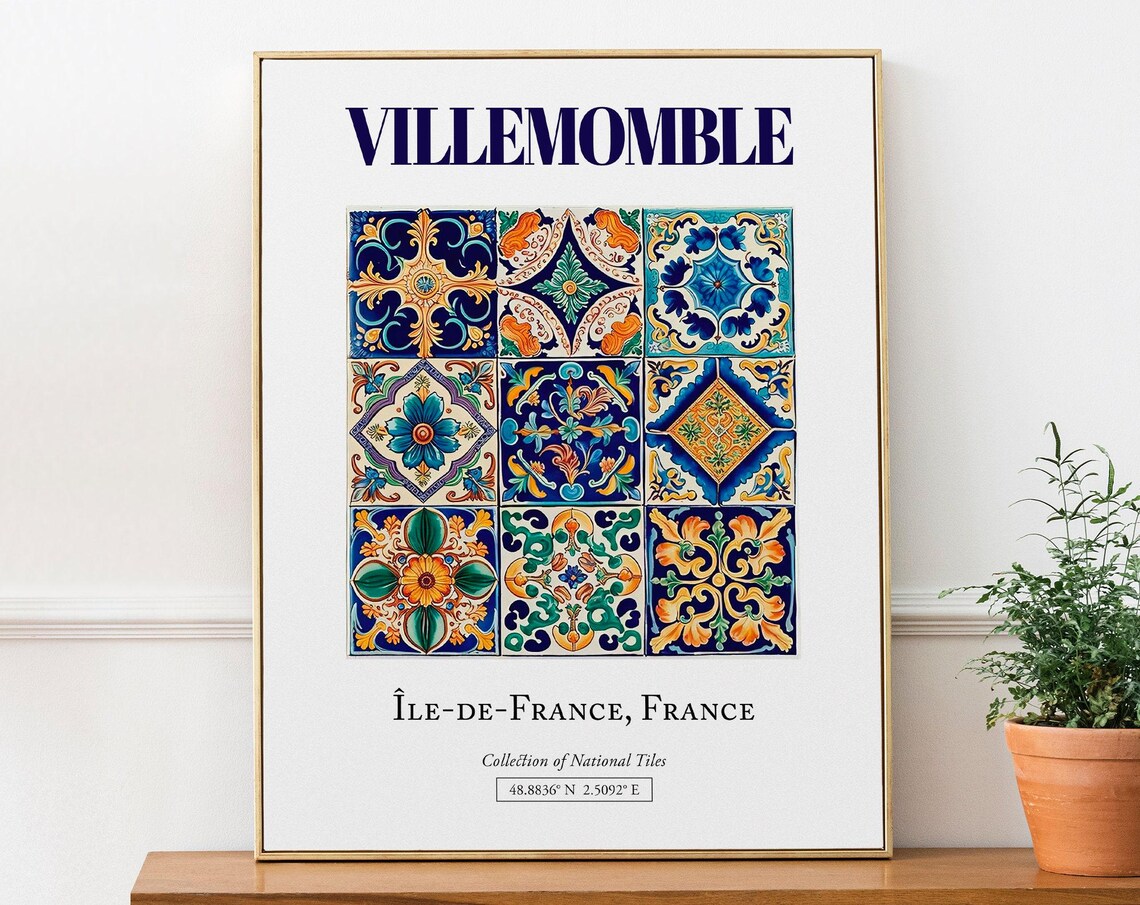 Villemomble France Traditional Tile Art Print
