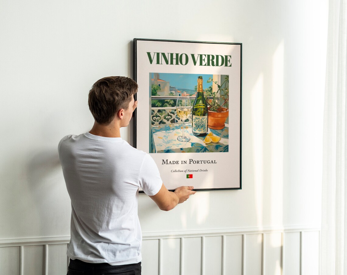 Vinho Verde On Azulejo Tile Poster Print - Image 3