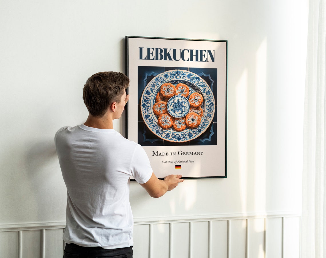 Lebkuchen On Maiolica Tile Plate, Kitchen Poster - Image 2