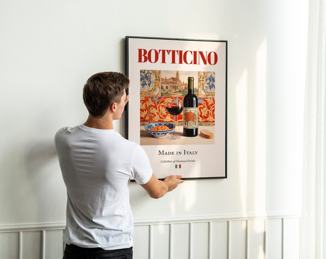 Botticino On Maiolica Tile, Italian Drink Poster - Image 3