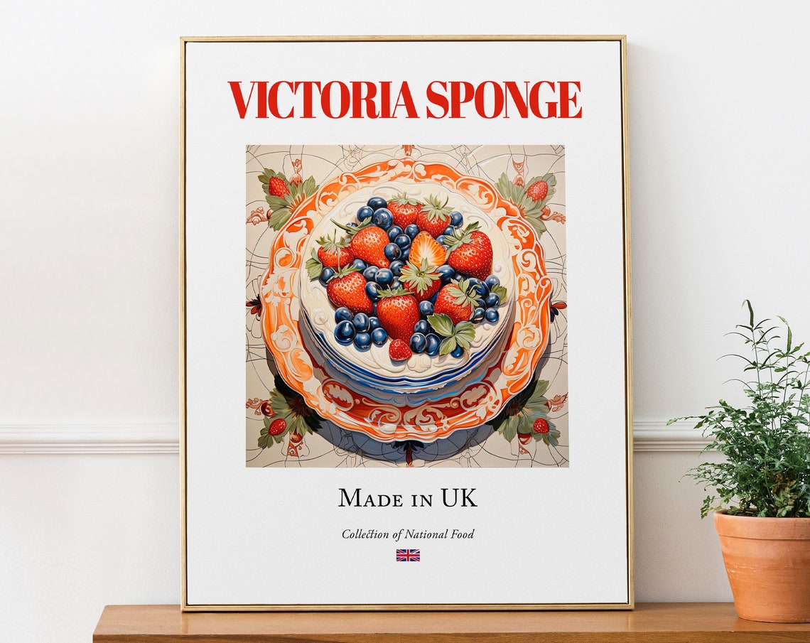 Victoria Sponge Maiolica Tile Plate Art Print