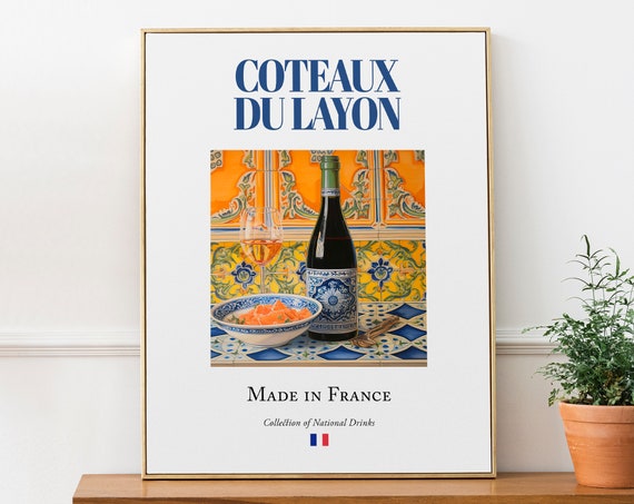 Coteaux Du Layon Maiolica Tile, Maine-et-Loire Poster Print