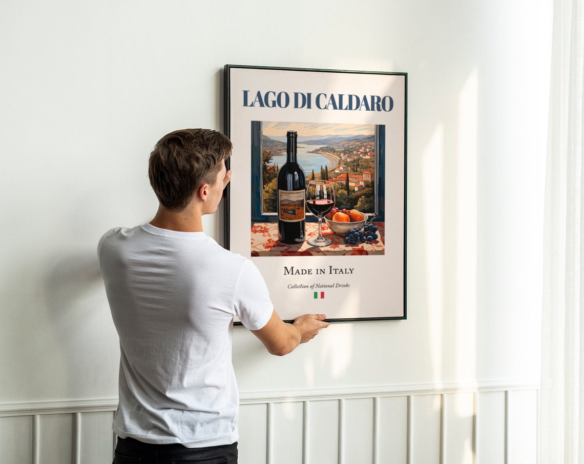 Lago Di Caldaro On Maiolica Tile, Travel Poster - Image 3