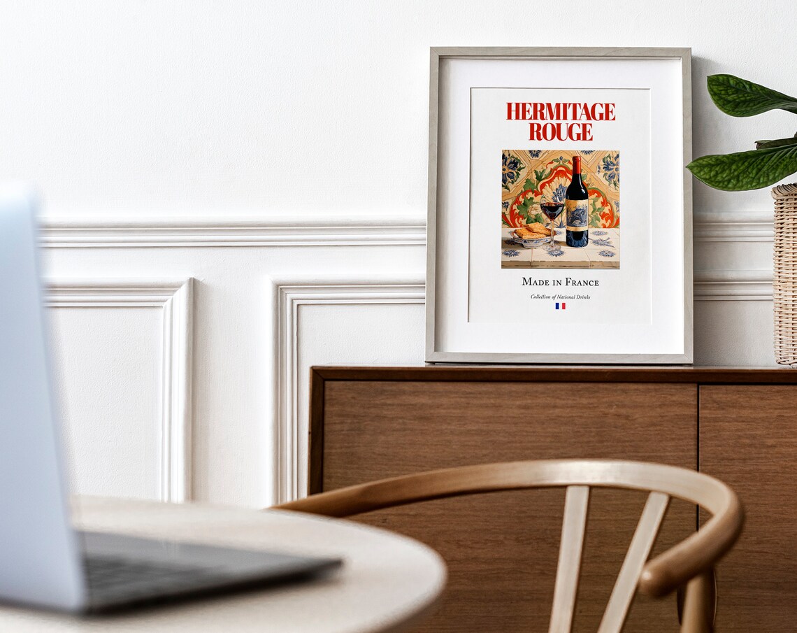 Hermitage Rouge On Maiolica Tile Poster, Traditional Drome - Image 4