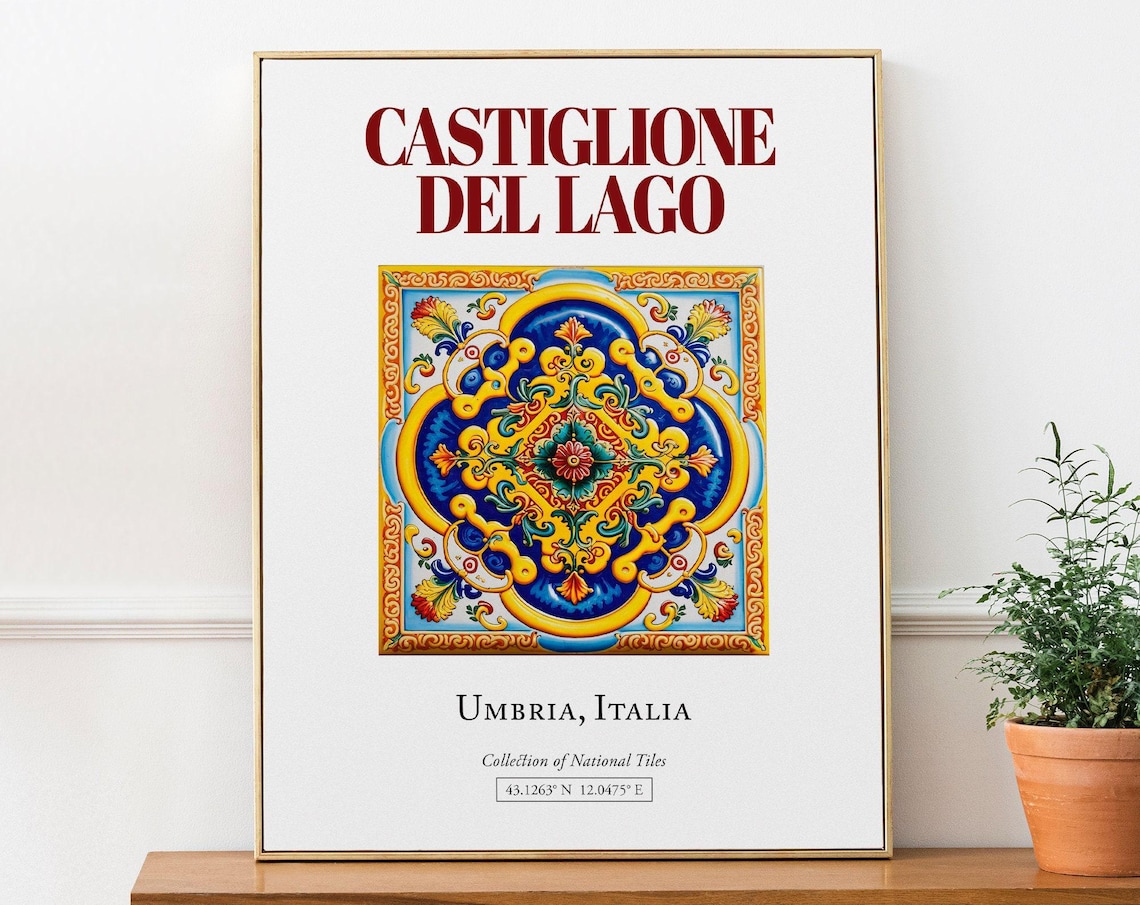 Castiglione Del Lago Umbria Italy Travel Poster