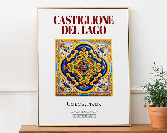 Castiglione Del Lago Umbria Italy Travel Poster