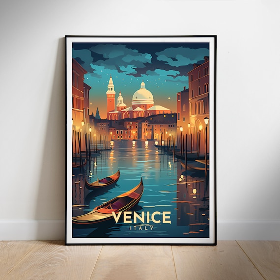Venice Italy Travel Poster, Europe Home Decor