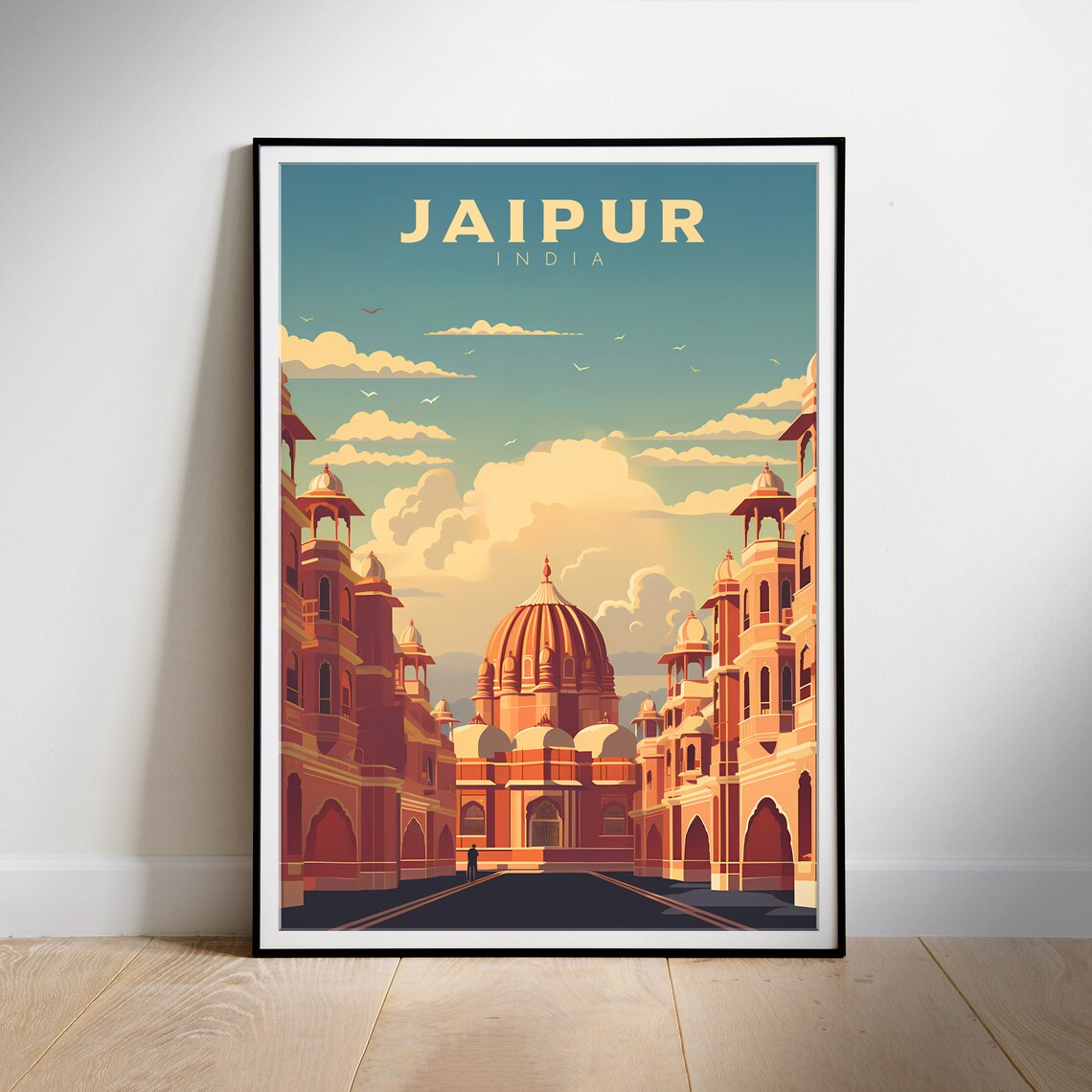 Jaipur India Travel Poster, Asia Wall Art