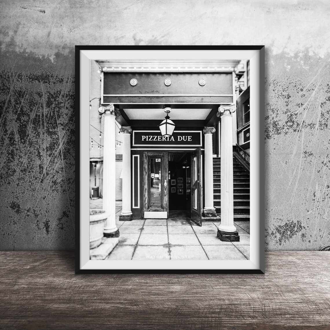 Pizzeria Due Grand Columned Entrance Chicago Pizzeria Poster - Image 2