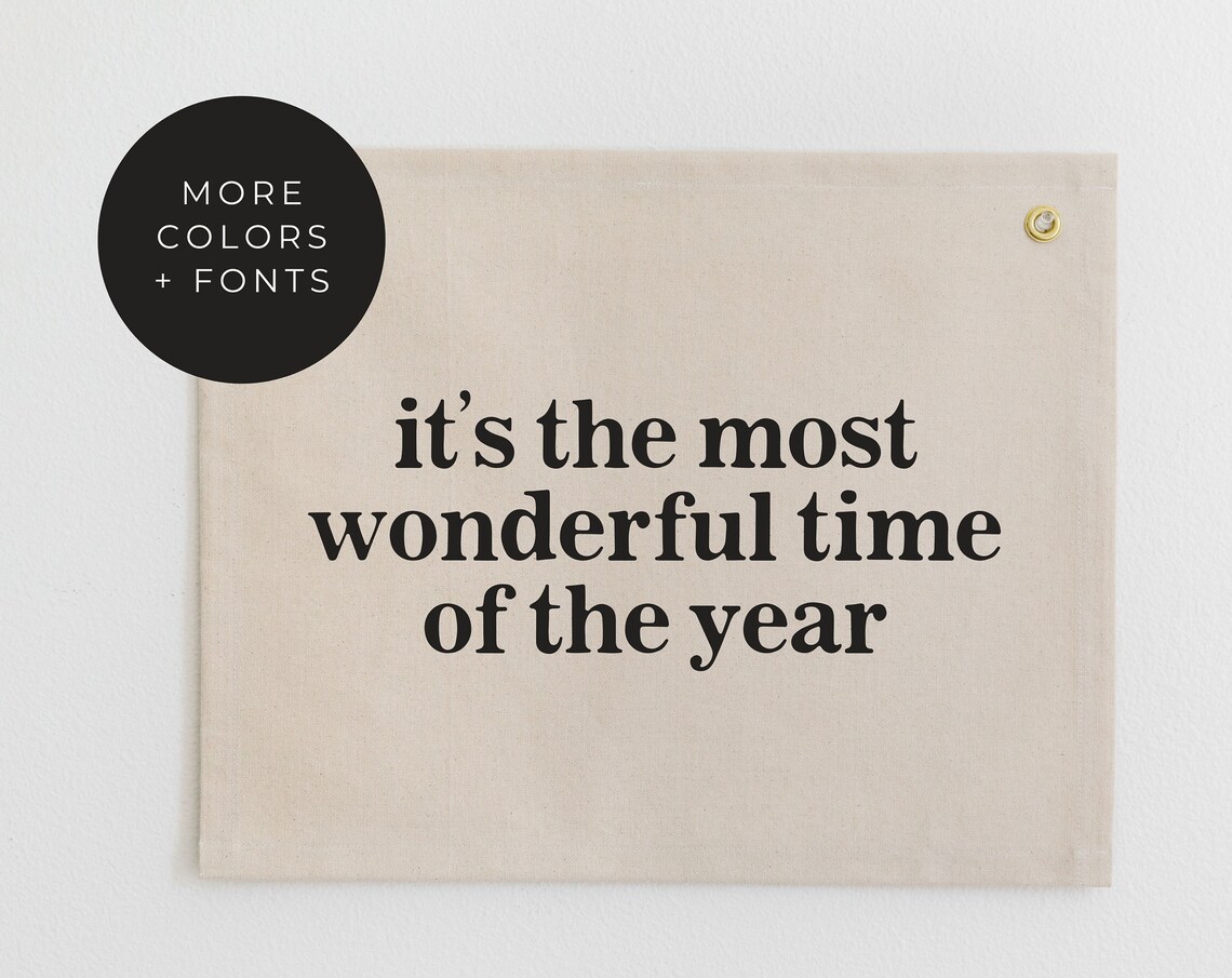 Most Wonderful Time Of The Year Christmas Banner