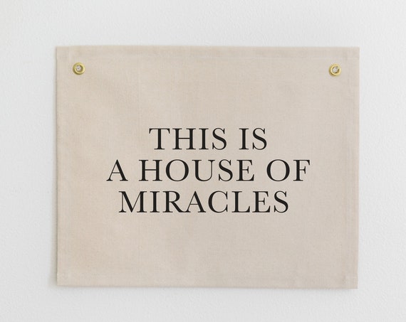 This Is A House Of Miracles Christian Scripture Wall Flag