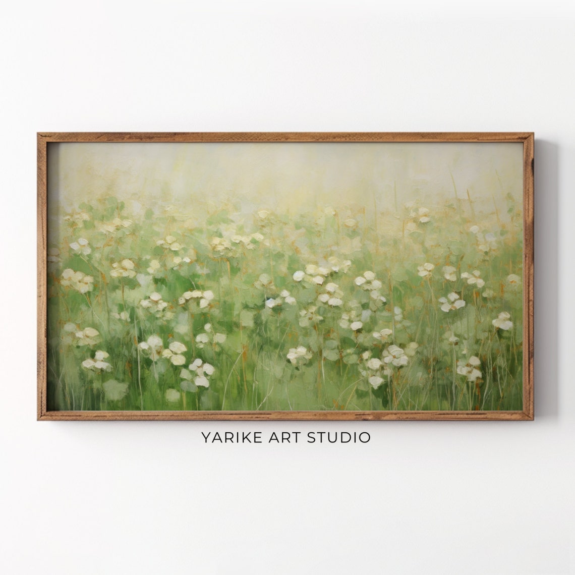 White Clover Field Misty Green Saint Patricks Day Spring Poster